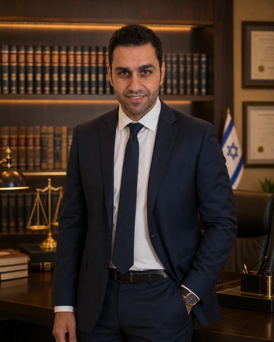 עו״ד אליאס סיילס במשרדו